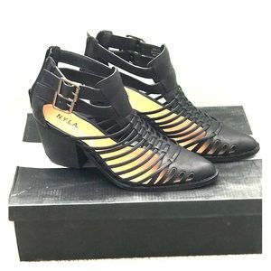 N.Y.LA. Ayani Strappy Ankle Booties